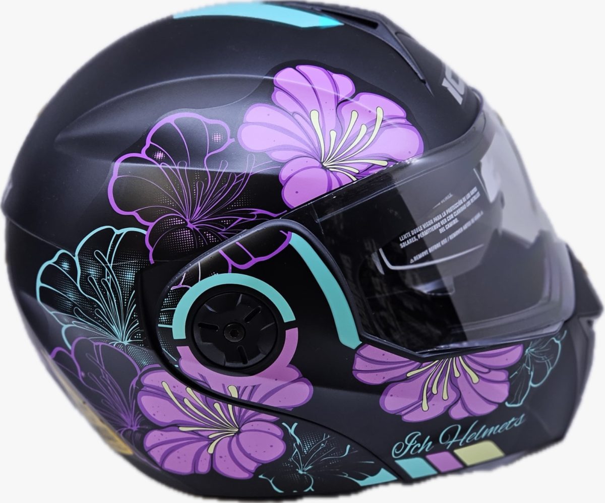 CASCO ICH 3110 POLLINATE NEGRO MATE VIOLETA All Road