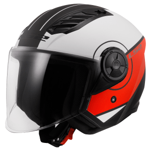 LS2 OF616 COVER BLANCO MATE ROJO 1 AIRFLOW II COVER Matt White Red 366162031 All Road